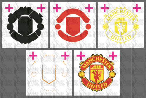 Manchester United Logo Multi Layer Stencil Or Digital Download