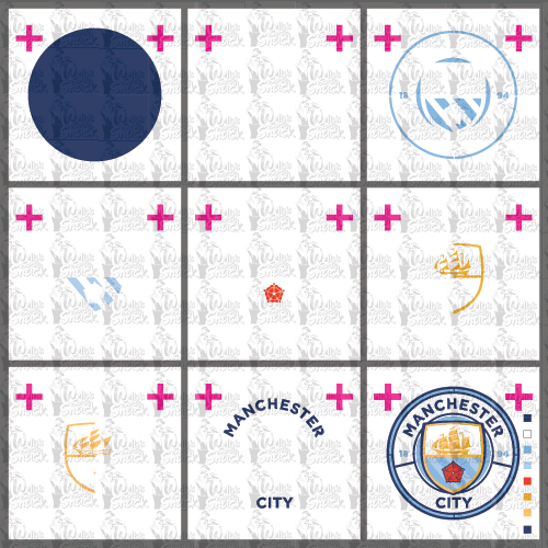 Manchester City Logo Multi Layer Stencil Or Digital Download