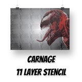 Red Angry Alien Multi Layer Stencil Or Digital Download