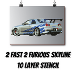 Nissan Skyline GTR Multi Layer Stencil - Download or Pre-cut