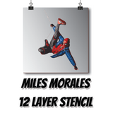 Miles Morales Multi Layer Stencil - Download or Pre-cut