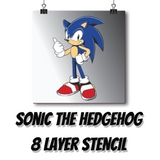 Sonic Multi Layer Stencil - Download or Pre-cut