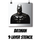 Caped Crusader Multi Layer Stencil - Download or Pre-cut