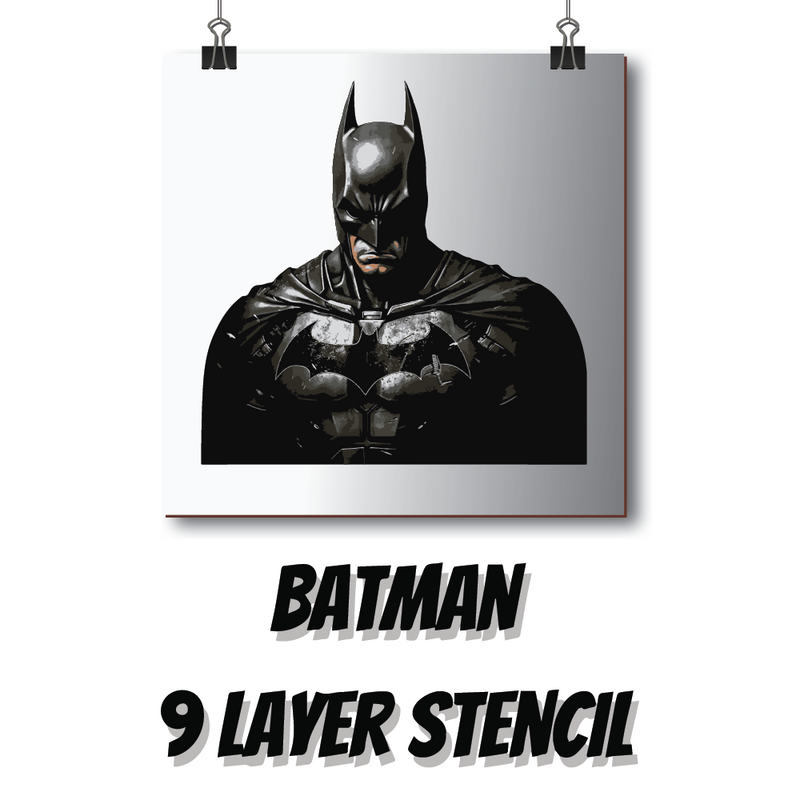 Caped Crusader Multi Layer Stencil - Download or Pre-cut