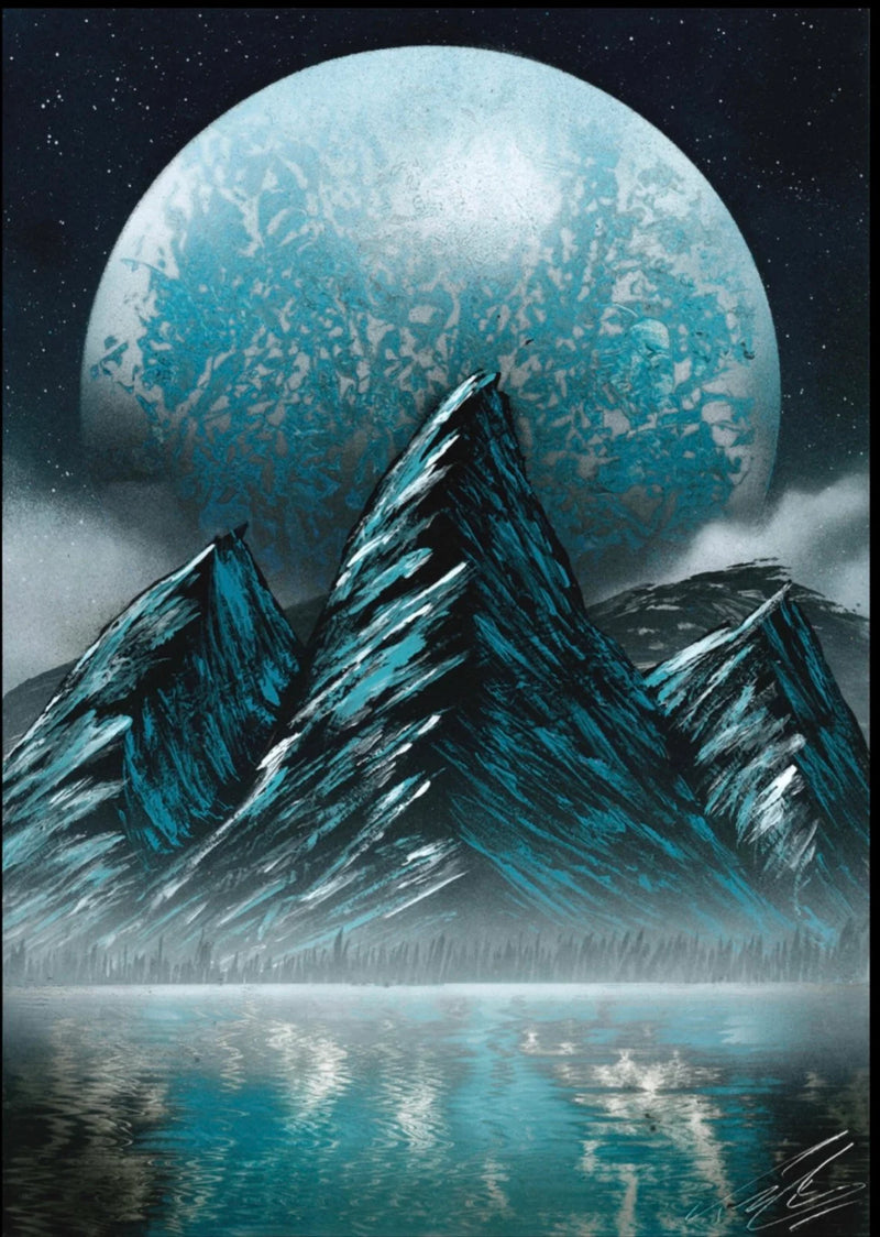 A3 Print - Space Mountains