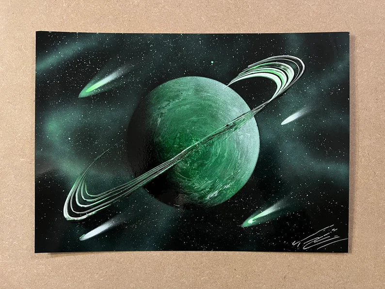 CUSTOM Planet & Space Scene A3 - Standard Colours