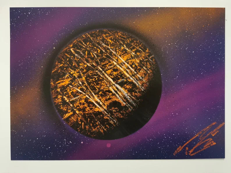 CUSTOM Planet & Space Scene A4 - Standard Colours