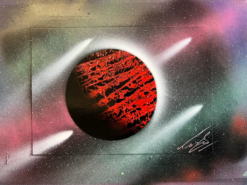 CUSTOM Planet & Space Scene A4 - Standard Colours