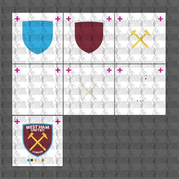 West Ham United Logo Multi Layer Stencil Or Digital Download